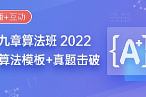 九章算法班|高清录制|独家|更新完结