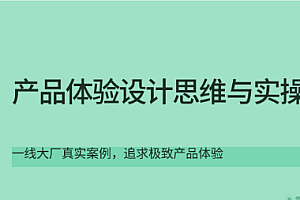 产品体验设计思维与实操 拉勾