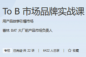 极客 To B市场品牌实战课