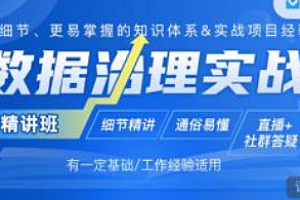 睿狐-数据治理实战【精讲班】