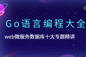 Go语言编程大全,web微服务数据库十大专题精讲