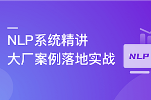 NLP系统精讲与大厂案例落地实战