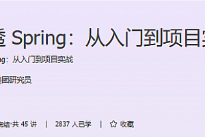 极客-学透 Spring:从入门到项目实战